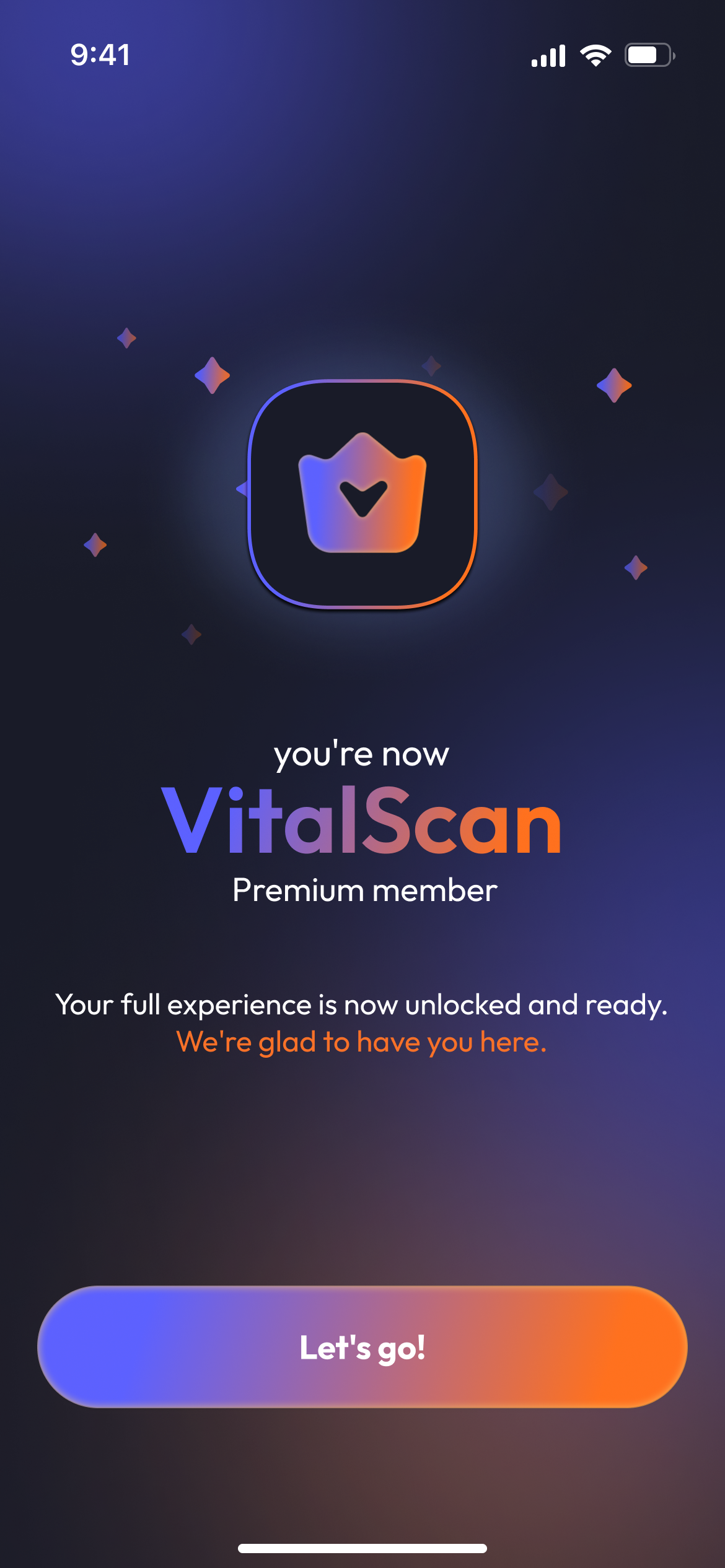 VitalScan 会员开通成功页面